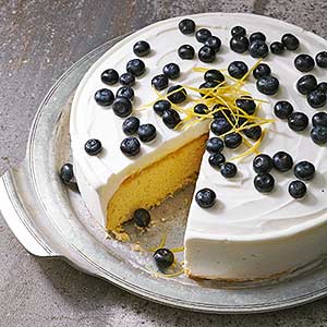 Blueberry-Lemon Ice Cream Cake