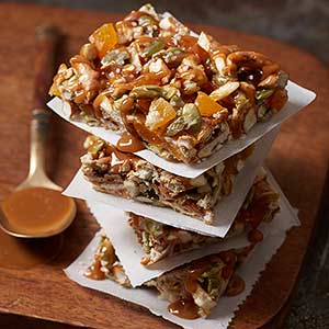 Salted Caramel Pretzel-Oat Bars