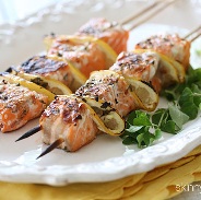 Grilled Salmon Skewers