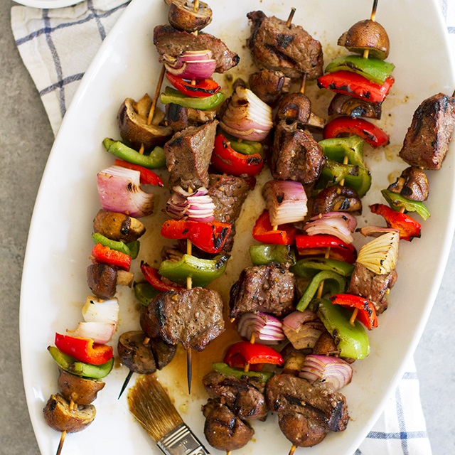 Steak & Mushroom Kebabs