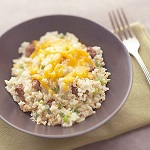 Cheesy Grits and Turkey Sausage