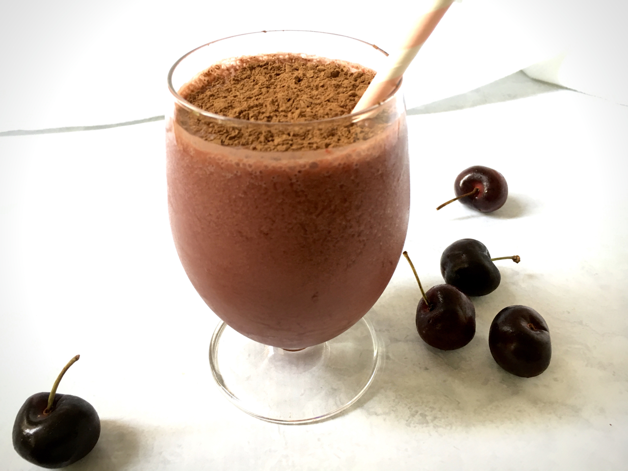 Double Chocolate Cherry Smoothie